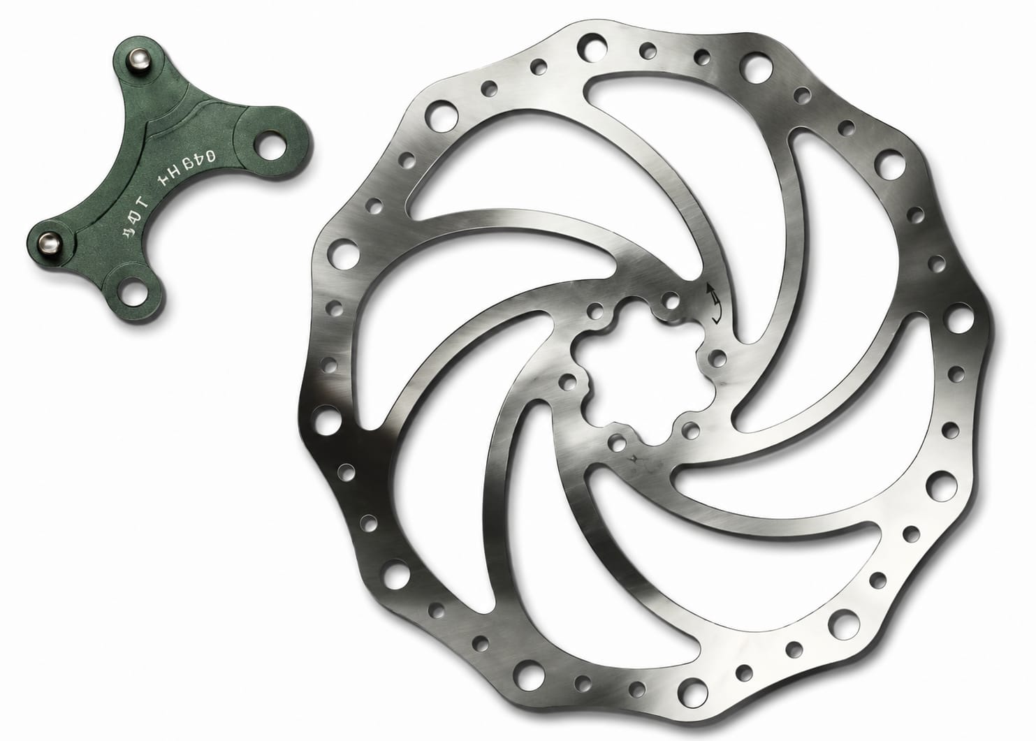 Edelstahl Contour Bremsscheibe mit Adapter 160 mm auf 180 mm MTBD160-180C