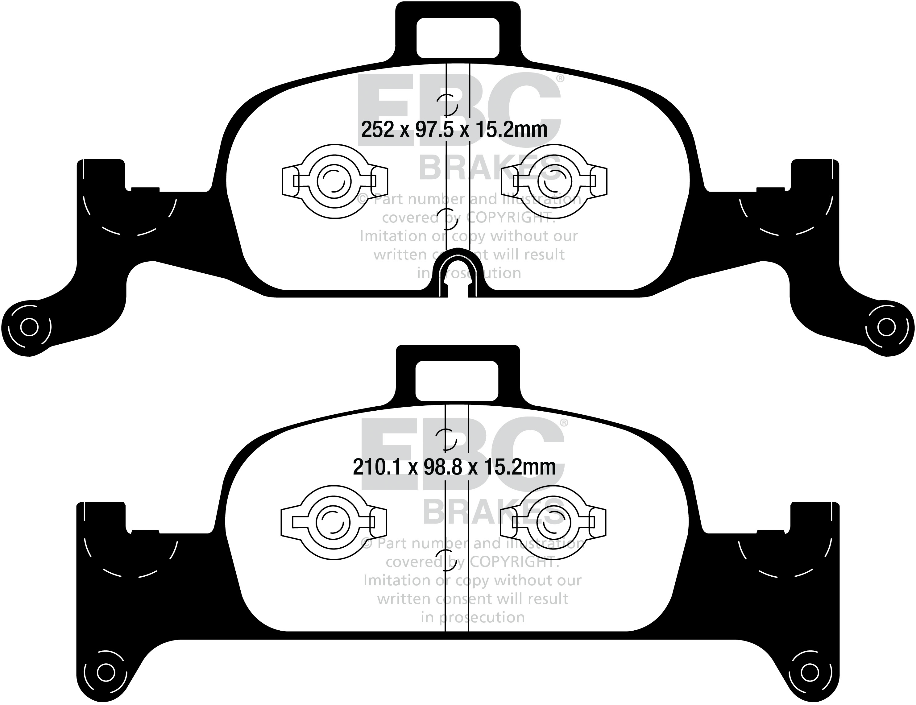 Bremsbeläge vorne DPX2290 Blackstuff Audi