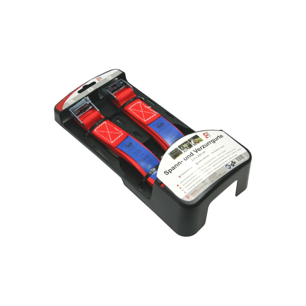 Spann- und Verzurrgurt 220kg 2,5m Doppelpack