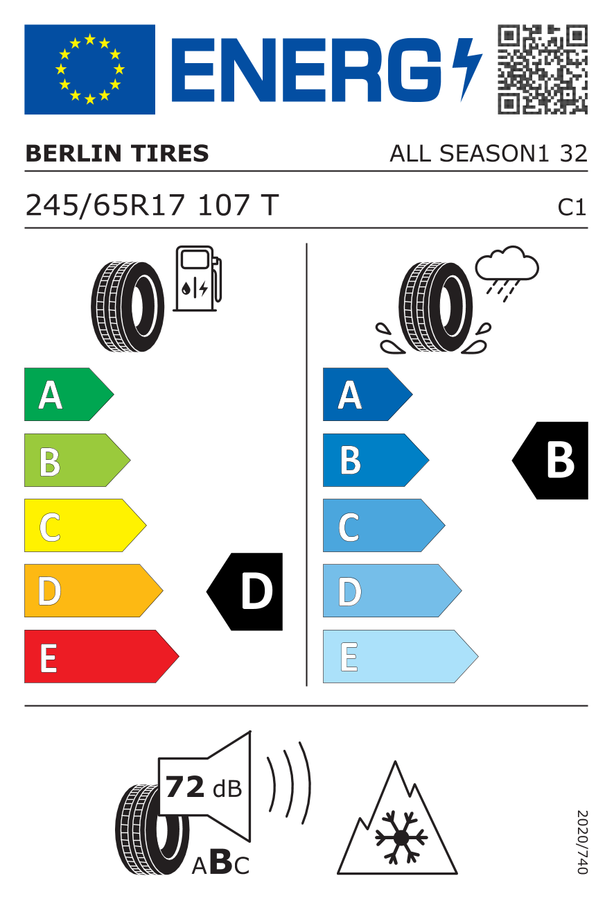 All Season 1 M+S 3PMSF BSW 245/65 R17 107T